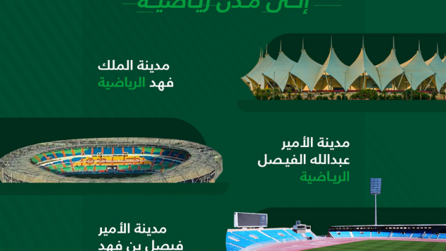 تعديل مسمى 3 ملاعب إلى "مدن رياضية"