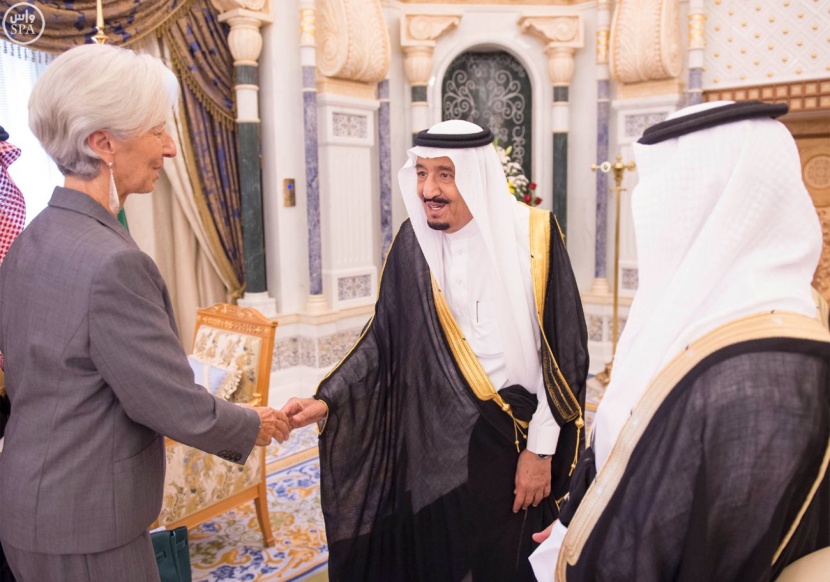 خادم الحرمين الشريفين يستقبل مدير عام صندوق النقد الدولي