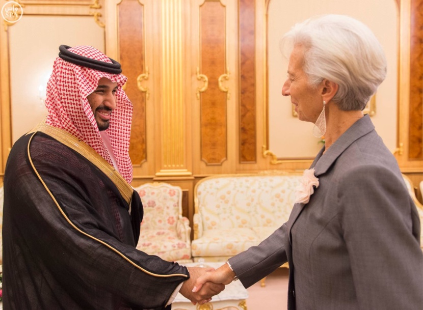 ولي ولي العهد يجتمع بمدير عام صندوق النقد الدولي