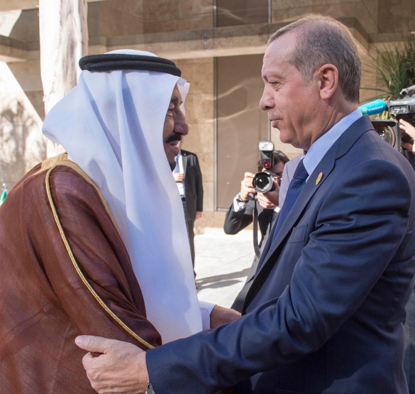 خادم الحرمين الشريفين يبحث مع الرئيس التركي العلاقات بين البلدين
