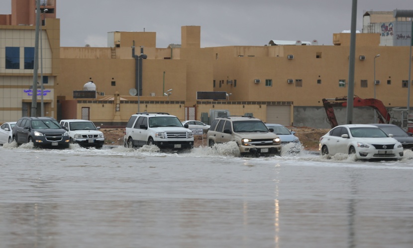 الرياض تحت المطر لليوم الثاني
