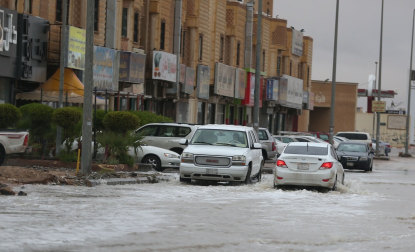 الرياض تحت المطر لليوم الثاني