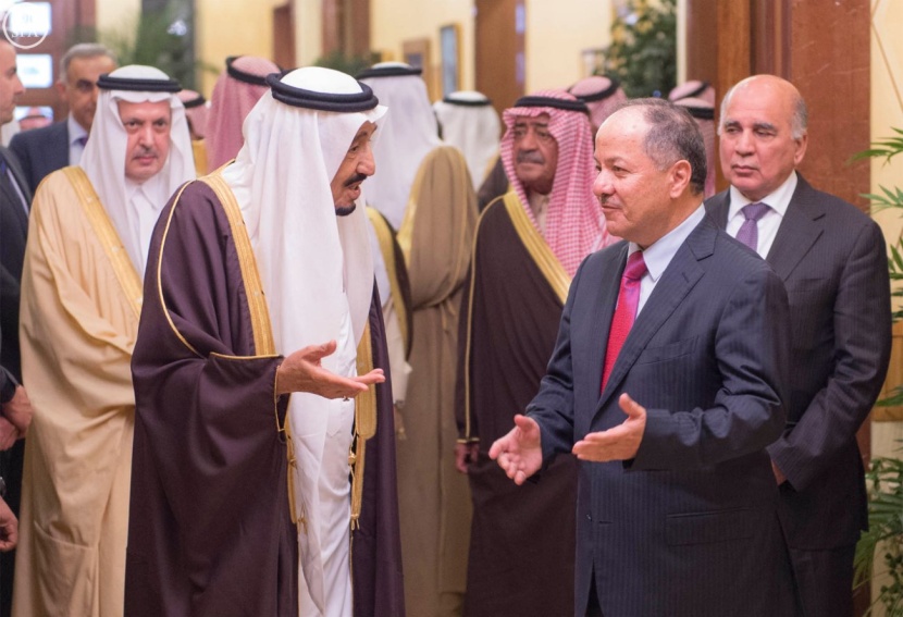 الملك يبحث التعاون المشترك مع رئيس إقليم كردستان مسعود بارازني