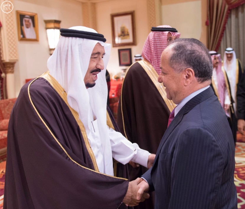 الملك يبحث التعاون المشترك مع رئيس إقليم كردستان مسعود بارازني