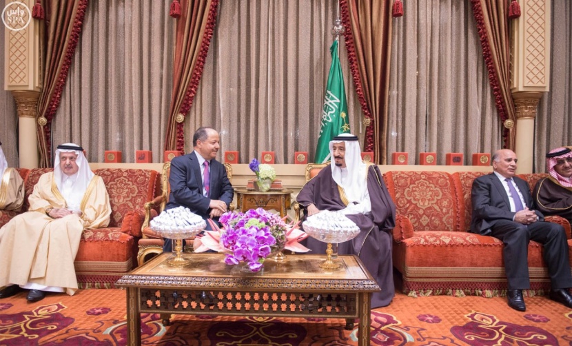 الملك يبحث التعاون المشترك مع رئيس إقليم كردستان مسعود بارازني