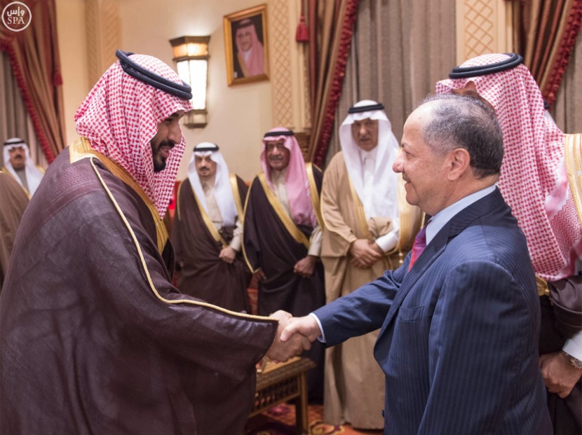 الملك يبحث التعاون المشترك مع رئيس إقليم كردستان مسعود بارازني