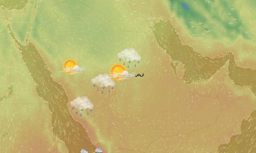 أمطار دائمة تستمر عدة أيام في بعض مناطق السعودية الثلاثاء المقبل