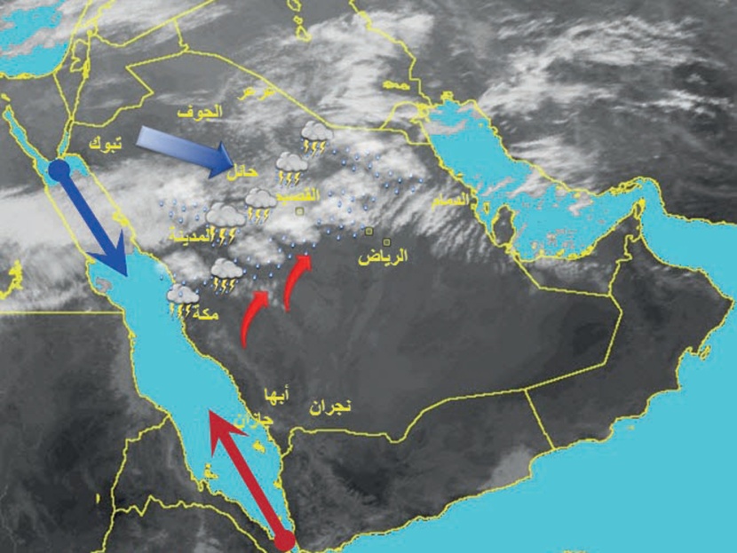 استمرار فرص الأمطار على بعض المناطق .. اليوم