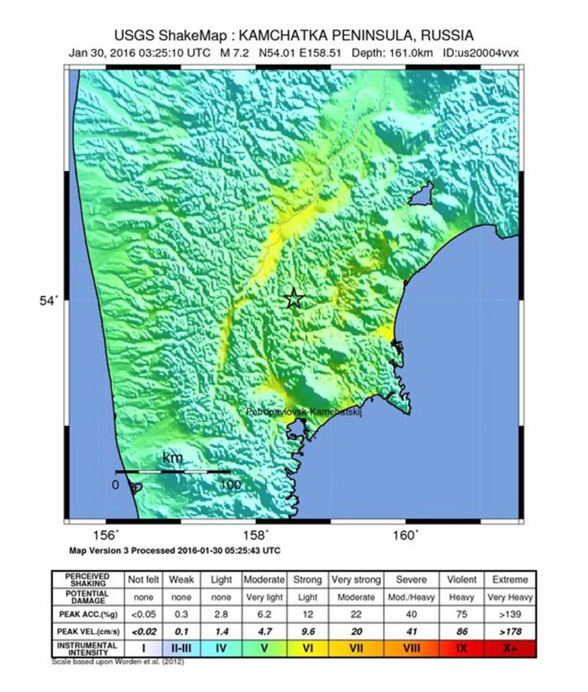 زلزال عنيف بقوة 7 درجات يضرب شرق روسيا