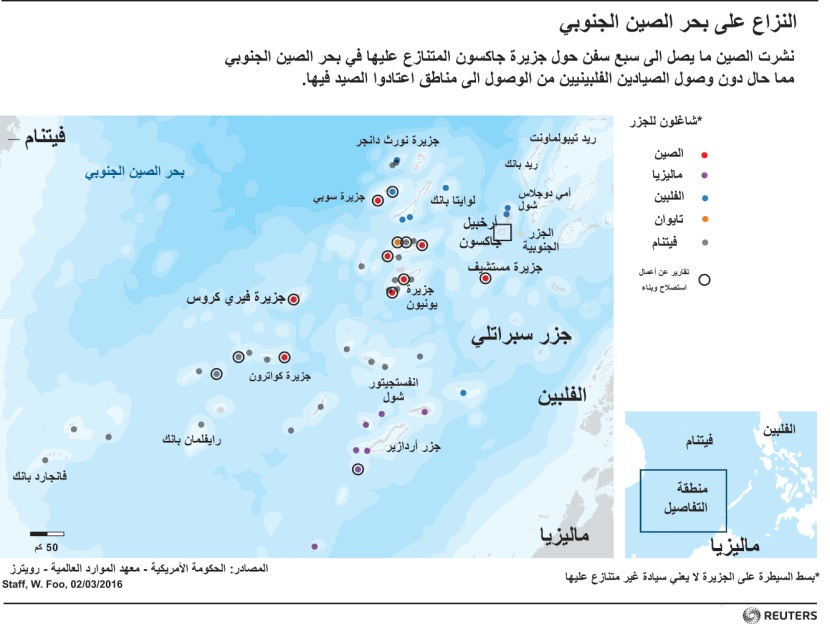 أبرز القوى المتصارعة في بحر الصين الجنوبي.