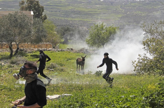 قوات الاحتلال الإسرائيلية تطلق نيران أسلحتها تجاه المزارعين الفلسطينيين