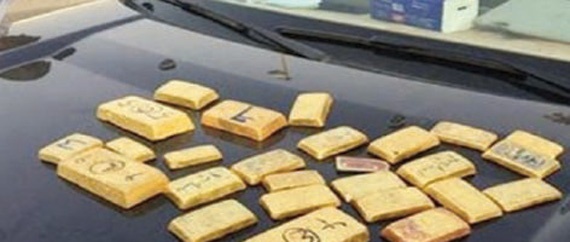 إحباط محاولة تهريب 38 كيلو جراما من سبائك الذهب