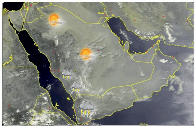 استمرار فرص هطول الأمطار على المصايف السعودية