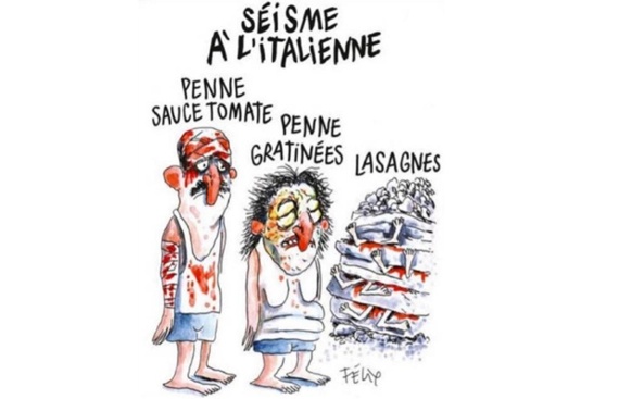صحيفة "شارلي إيبدو" تسخر من ضحايا "زلزال إيطاليا"