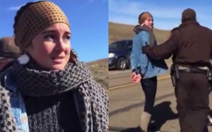 القبض على الممثلة شايلين وودلي أثناء المشاركة في احتجاجات