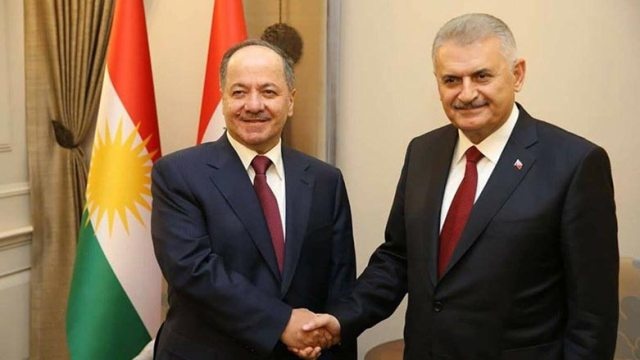 رئيس الوزراء التركي يصل أربيل في زيارة لإقليم كردستان