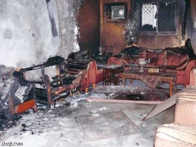 حريق يقضي على طفلة ويصيب 4 أشقاء