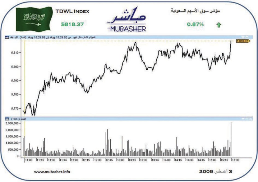 سوق الأسهم تربح أكثر من 1000 نقطة منذ بداية العام