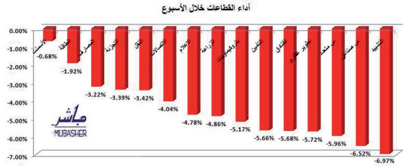 المؤشر يخسر 17 % منذ بداية العام.. وقطاع الأسمنت يصمد