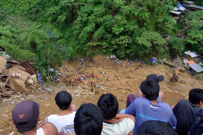ارتفاع حصيلة قتلى الانهيار الأرضي في الفلبين إلى 28 (فيديو)