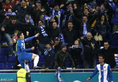 اسبانيول ينتزع التعادل من برشلونة في الدوري الاسباني لكرة القدم (فيديو)