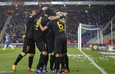اسبانيول ينتزع التعادل من برشلونة في الدوري الاسباني لكرة القدم (فيديو)