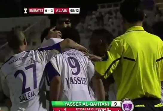 ياسر القحطاني يقود العين للفوز على الإمارات بثلاثية (فيديو)