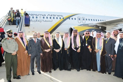 مطار حائل يستقبل أول رحلة مباشرة من القاهرة