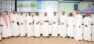 الحصين يفتتح القاعة الرئيسة لشاشات التحكم الإلكترونية لمؤشرات الأداء في شركة المياه