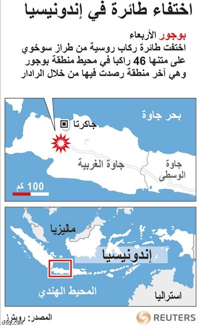العثور على حطام الطائرة الروسية المنكوبة في اندونيسيا - فيديو