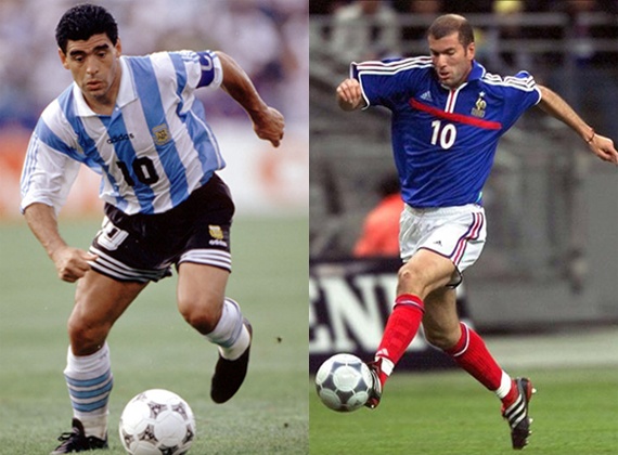 زيدان مع ماردونا الأفضل في التاريخ