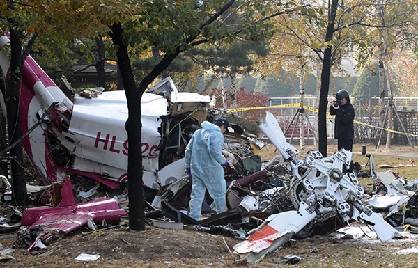 اصطدام مروحية بمبنى سكني في العاصمة الكورية الجنوبية