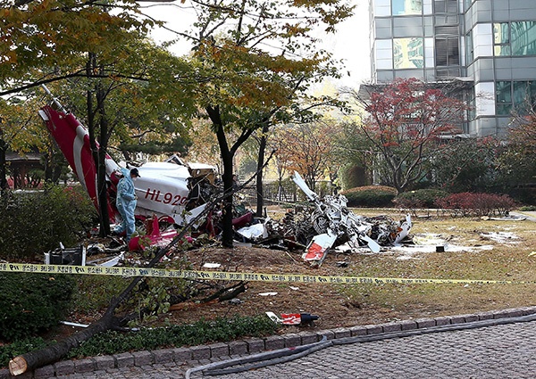 اصطدام مروحية بمبنى سكني في العاصمة الكورية الجنوبية