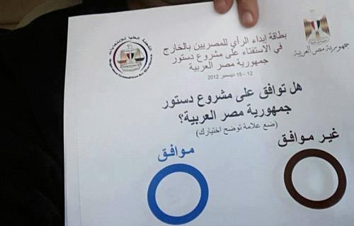 حزب النور يحث الشعب المصري على التصويت بالموافقة على الدستور