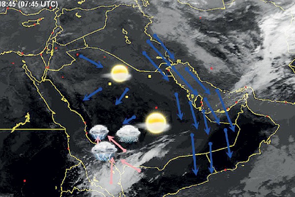 ارتفاع تدريجي في درجات الحرارة على السعودية