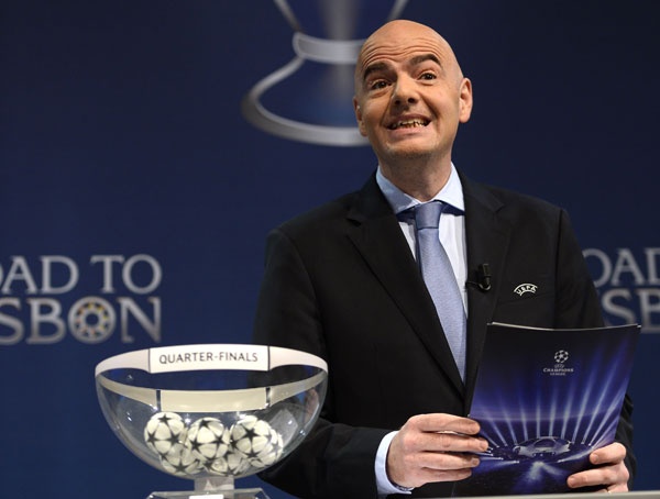 قرعة دوري أبطال أوروبا : برشلونة يصطدم بأتلتيكو والريال يتربص بدورتموند ومانشستر يتحدى بايرن