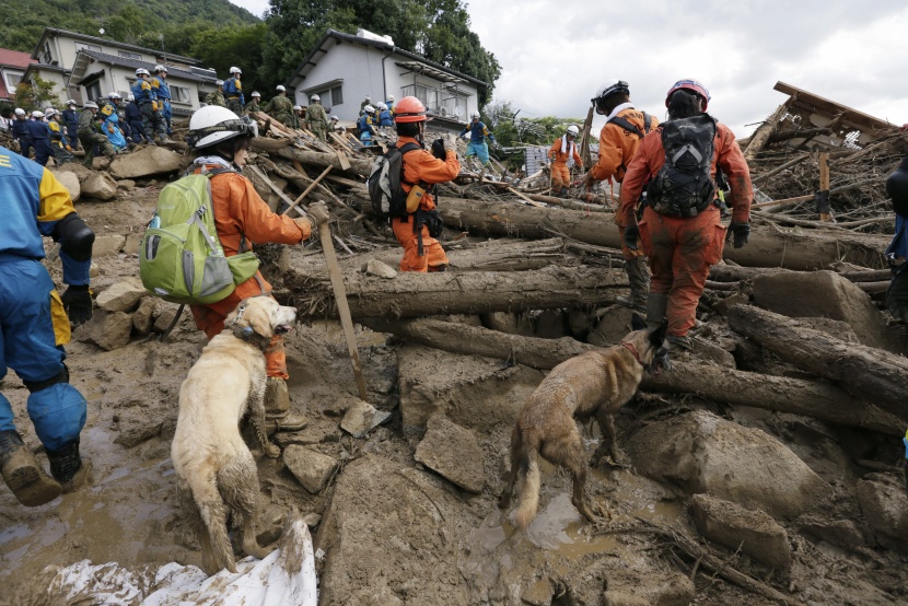 مخاوف من ارتفاع عدد المفقودين جراء الانهيارات الأرضية في اليابان