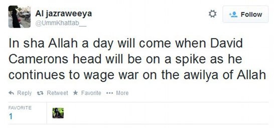 فتاة بريطانية داعشية تهدد ديفيد كاميرون بقطع رأسه