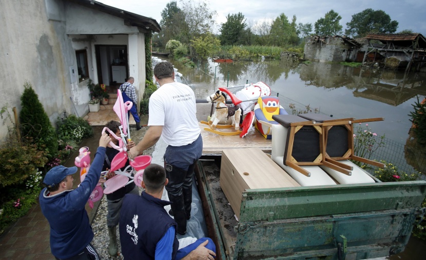 قصة مصورة : شوارع كرواتيا تغرق