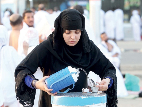 8 ملايين لتر من ماء الشرب
للحجاج في عرفة
