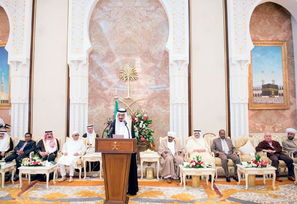 الملك: لن تهدأ نفوسنا حتى نقضي على الإرهاب والفئة الضالة