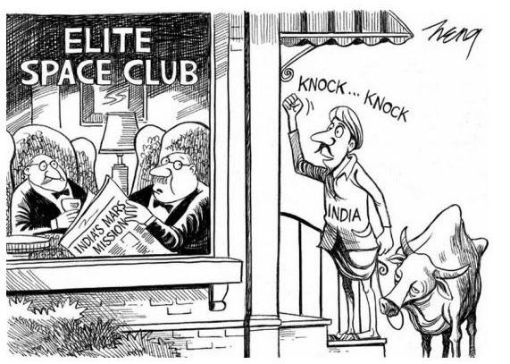 نيويورك تايمز تعتذر عن رسم كارتوني بشأن مهمة الهند إلى المريخ