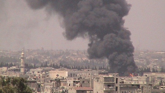 25 قتيلا بينهم 11 طفلا في غارات للجيش السوري على حمص