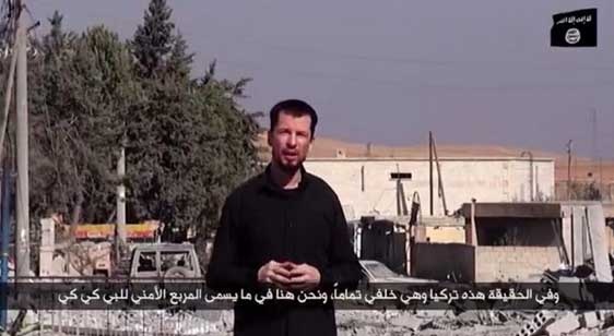 "داعش" تبث فيديو لرهينة بريطاني يؤكد سيطرتها على كوباني