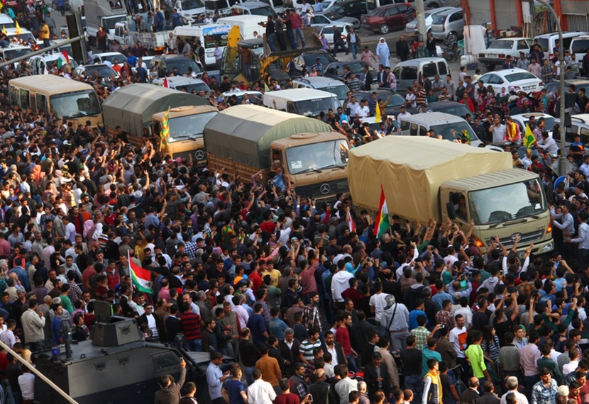 القوات الكردية العراقية تدخل كوباني لقتال "داعش"