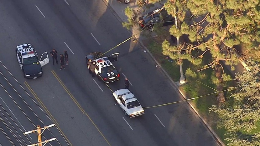 شرطة لوس أنجليس تطلق الرصاص على رجل أعزل