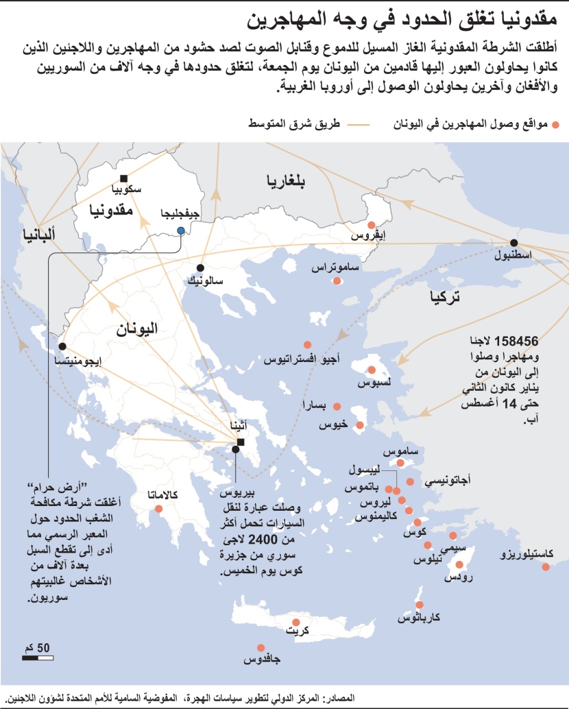 مقدونيا تحجب أوروبا عن اللاجئين السوريين