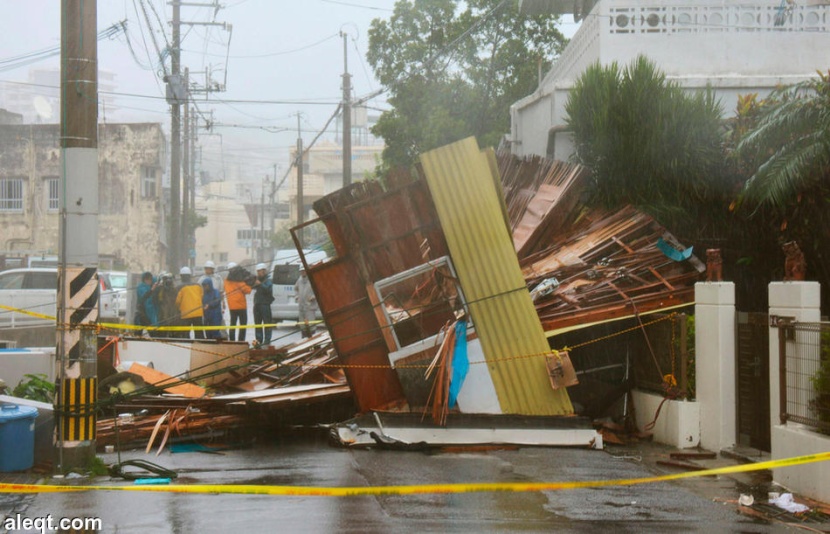 اعصار قوي يضرب جنوب غرب اليابان
