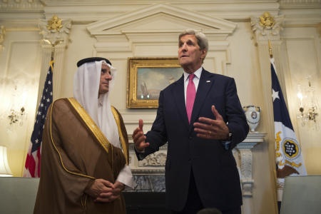 وزير الخارجية يجتمع بوزير الخارجية الأمريكية