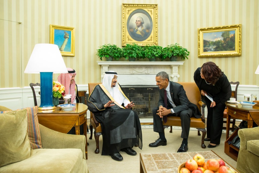 الملك سلمان يلتقي مع الرئيس الأمريكي في واشنطن